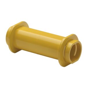 Flangia ferma tubi 12 moduli removibile utilizzabile anche per installazione in batteria verticale per centralini estetici 12, 24 e 36 moduli, da agganciare alla scatola, giallo